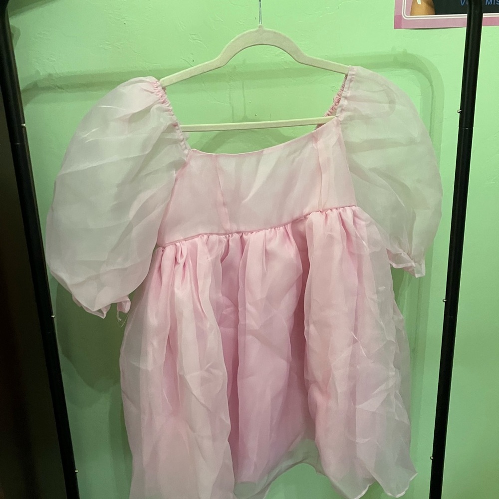 Fun Mini Pink Puff Dress